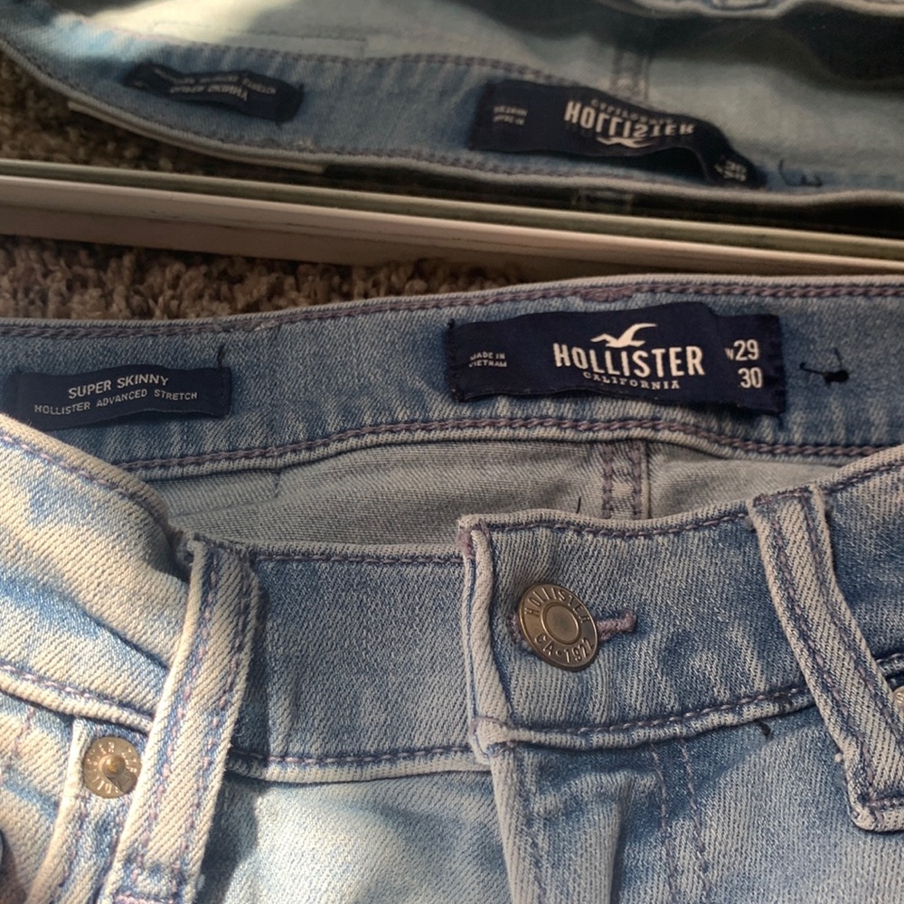 Ripped blue jeans